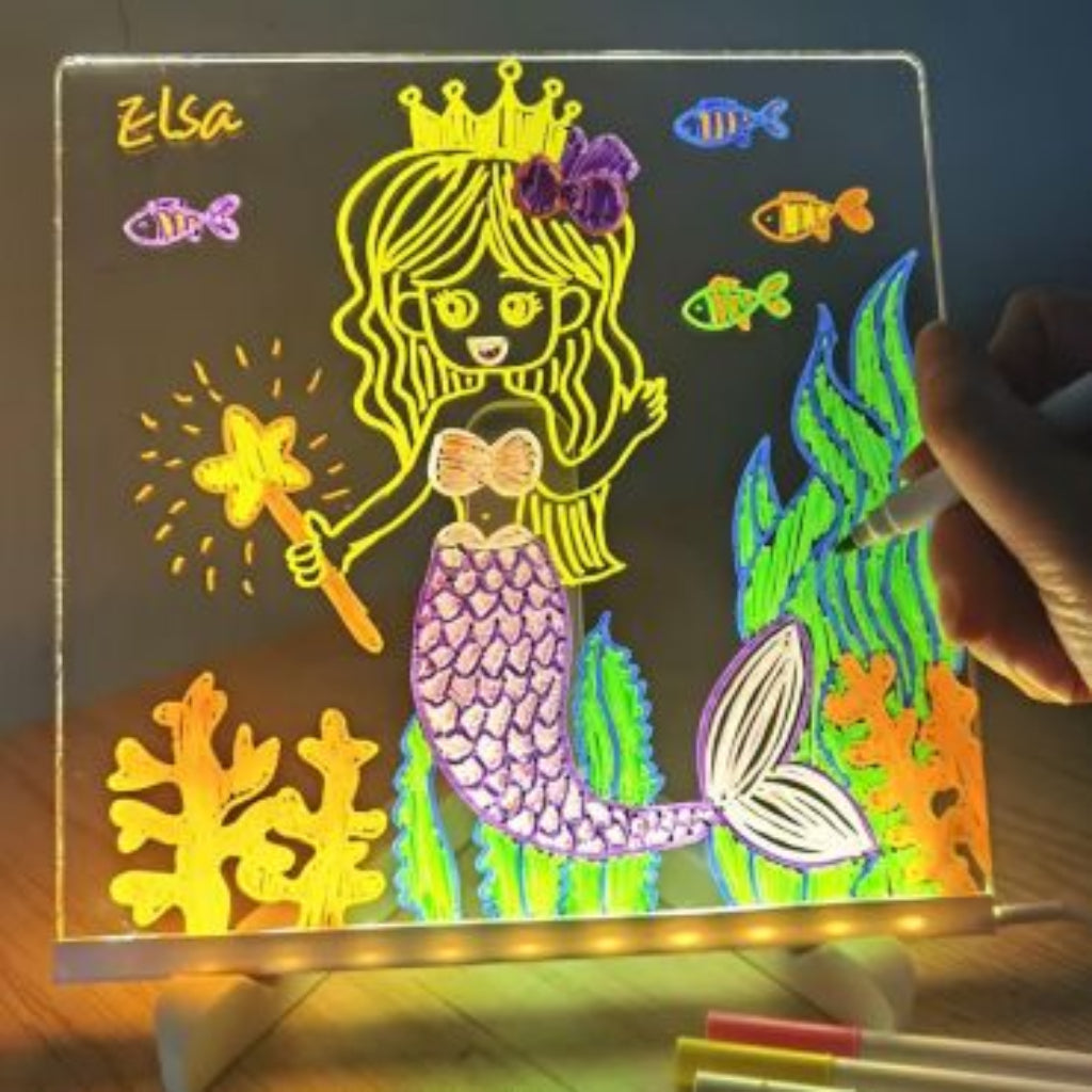 ✨ Pizarra Luz Led MagicBoard™ + Rotuladores Acuaticos Mágicos (GRATIS)