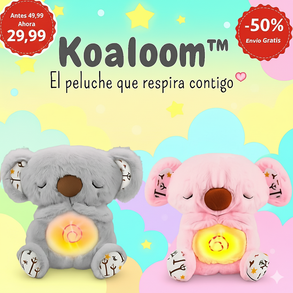Koaloom™ – El peluche que te abraza, respira y te ayuda a dormir mejor.