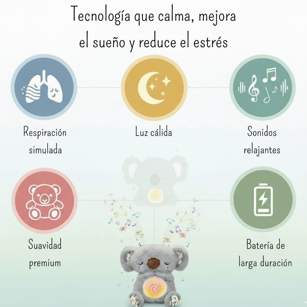 Koaloom™ – El peluche que te abraza, respira y te ayuda a dormir mejor.