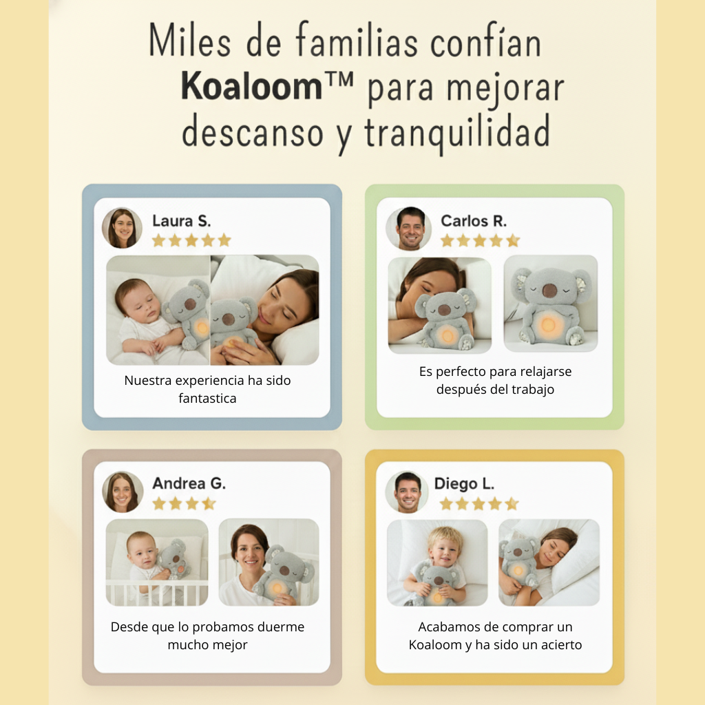 Koaloom™ – El peluche que te abraza, respira y te ayuda a dormir mejor.